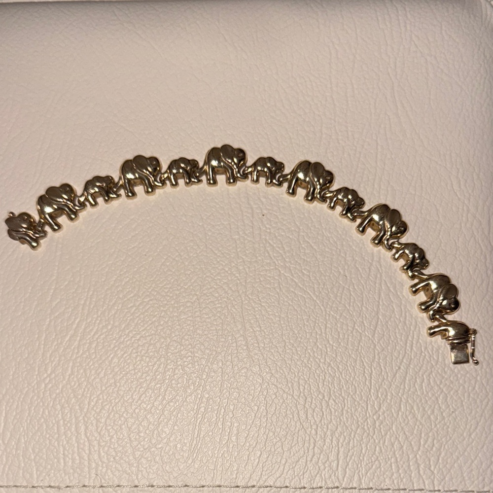 Gold Elephant Bracelet